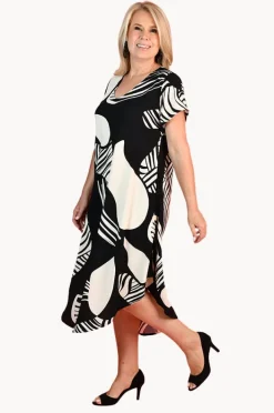 Dresses|Bodacious Abstract Great Harbour Dress Black/cream