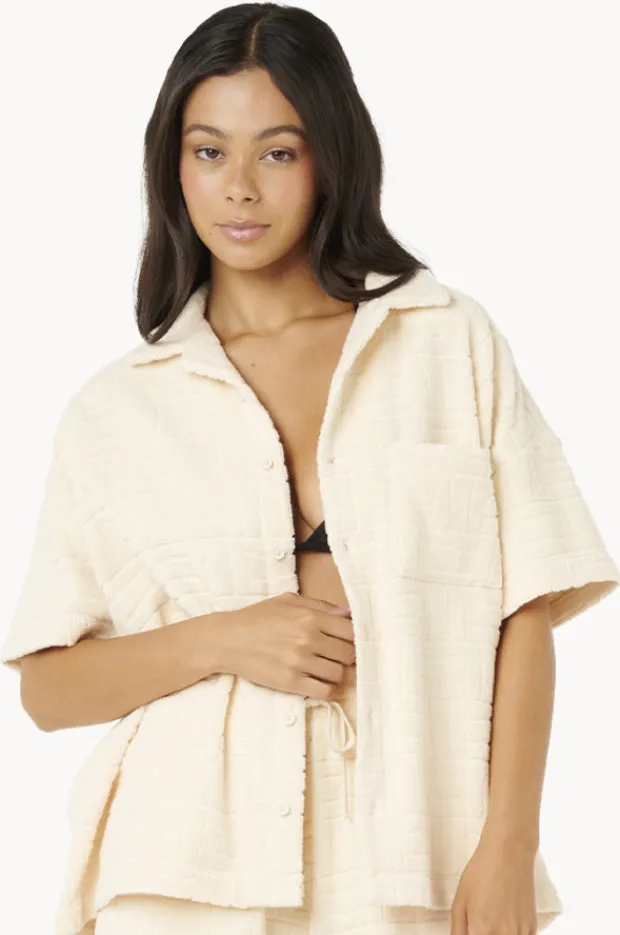 Tops|Rip Curl Aloha State Terry Shirt Off White