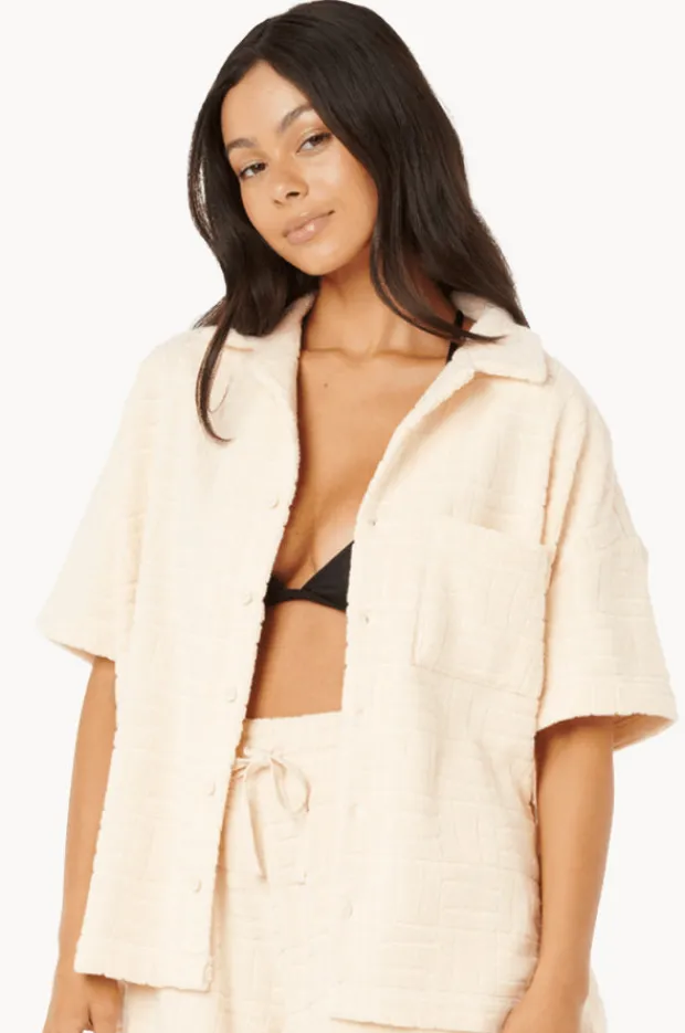 Tops|Rip Curl Aloha State Terry Shirt Off White