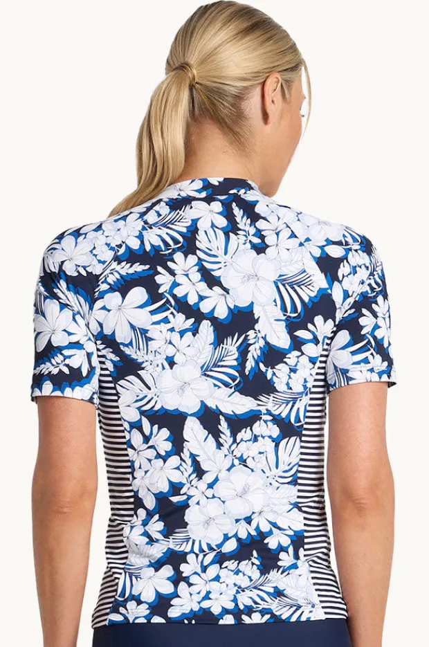 Rashies & Sunsuits|Jantzen Anchor Short Sleeve Suntop Navy