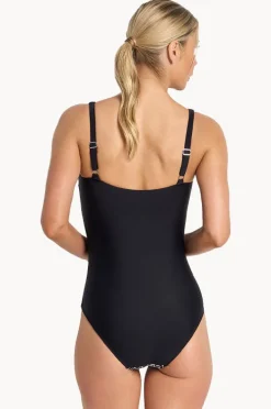 One Pieces|Jantzen Animal DD/E Cup Soft Strap One Piece Black/white