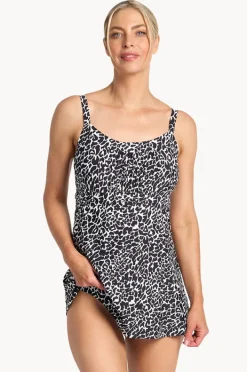 One Pieces|Jantzen Animal Empire Swim Dress Black/white