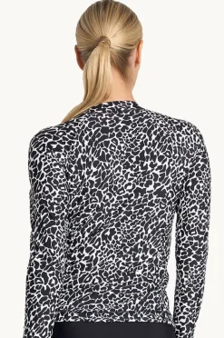 Rashies & Sunsuits|Jantzen Animal Long Sleeve Suntop Black/white