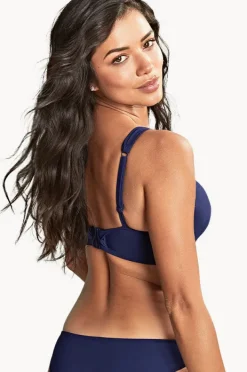 Bikini Tops|Panache Azzurro Gina F Cup Square Neck Crop Navy