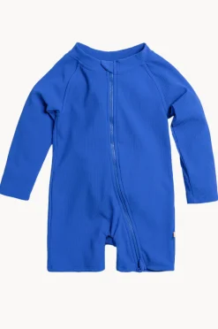 Rashies & Sunsuits|Rashies & Sunsuits|Tini Togs Baby Boys Zip Boyleg Sunsuit Peacock