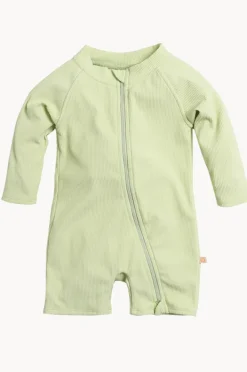 Rashies & Sunsuits|Rashies & Sunsuits|Tini Togs Baby Boys Zip Boyleg Sunsuit Apple
