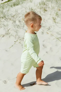 Rashies & Sunsuits|Rashies & Sunsuits|Tini Togs Baby Boys Zip Boyleg Sunsuit Apple