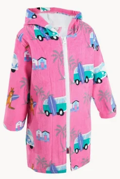 Towel Robes & Ponchos|Towel Robes & Ponchos|Back Beach Co Baby Combi Hooded Towel Robe 12-24M Pink