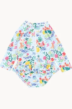 Rashies & Sunsuits|Minihaha Baby Girls Addison Sunsuit Blue/Multi