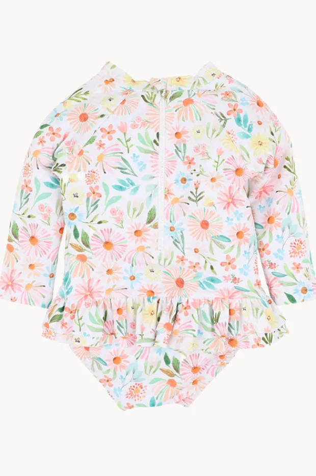 Rashies & Sunsuits|Minihaha Baby Girls Eliana Sunsuit Blue/Natural