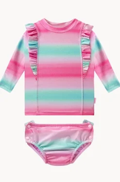 Rashies & Sunsuits|Seafolly Girls Baby Girls Ombre Suntop Set Multi