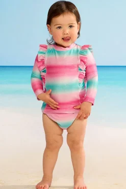Rashies & Sunsuits|Seafolly Girls Baby Girls Ombre Suntop Set Multi