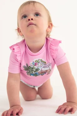 Rashies & Sunsuits|Seafolly Girls Baby Girls Secret Vacay Suntop Set Lilac