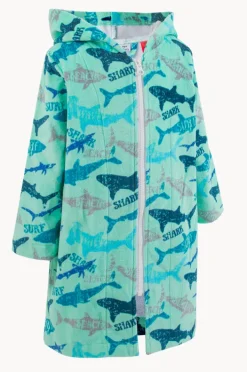 Towel Robes & Ponchos|Towel Robes & Ponchos|Back Beach Co Baby Sharky Hooded Towelling Robe 12-24M Mint