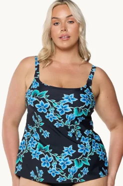 Tankini Tops|Capriosca Bahamas Blue Tank Tankini Separate Black/blue
