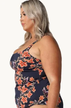 Tankini Tops|Capriosca Bahamas Tankini Separate Navy/orange