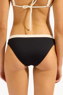 Bottoms|Seafolly Bandwave Hipster BLACK