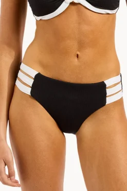 Bottoms|Seafolly Bandwave Multi Strap Hipster Black