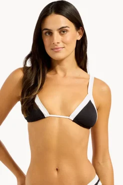 Bikini Tops|Seafolly Bandwave Slide Tri Black
