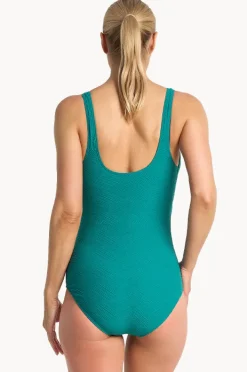 One Pieces|Poolproof Barbados Cross Tank One Piece Envy