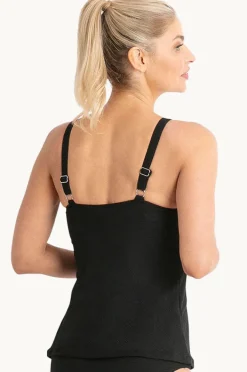 Tankini Tops|Poolproof Barbados High Neck Tankini Separate Black