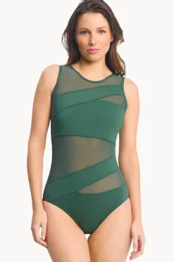 One Pieces|Sunseeker Basix Cross Spliced One Piece Seaweed