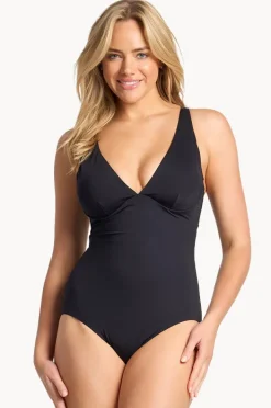 One Pieces|Sunseeker Basix DD/E Cup Underwire Tri One Piece BLACK