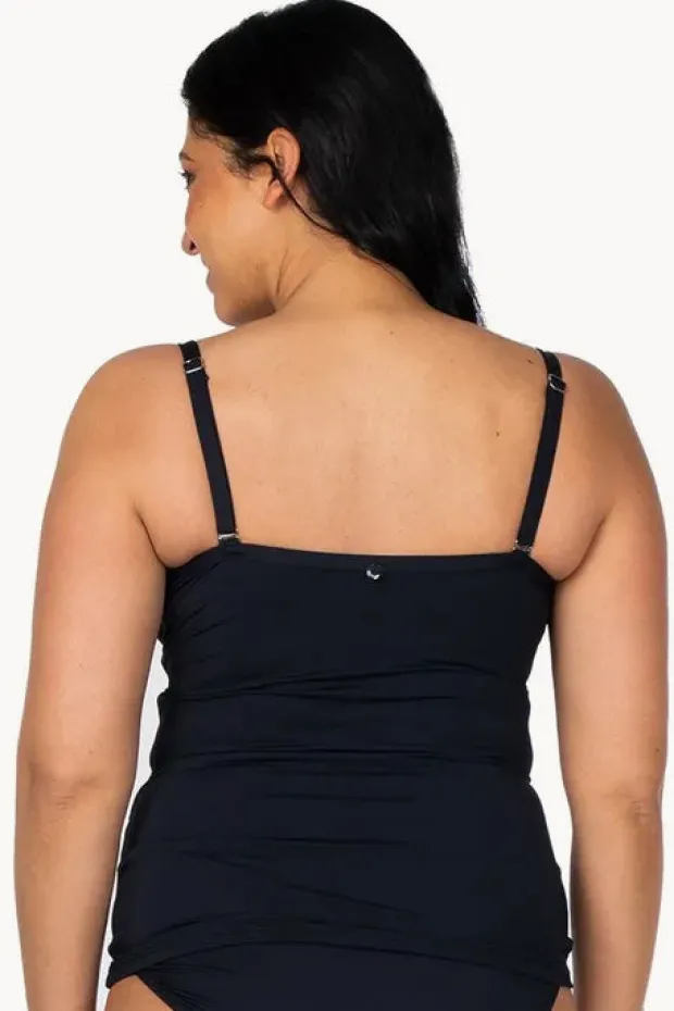 Tankini Tops|Sunseeker Basix Twist Front Tankini Separate Black
