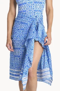 Sarongs|Jantzen Bazaar Ladder Trim Sarong Blue