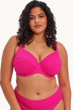 Bikini Tops|Elomi Swimwear Bazaruto G Cup Plunge Bra Fuchsia