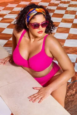 Bikini Tops|Elomi Swimwear Bazaruto G Cup Plunge Bra Fuchsia