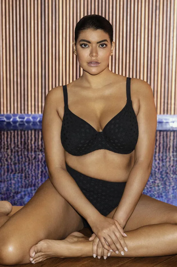 Bikini Tops|Elomi Bazaruto G Cup Plunge Bra Black