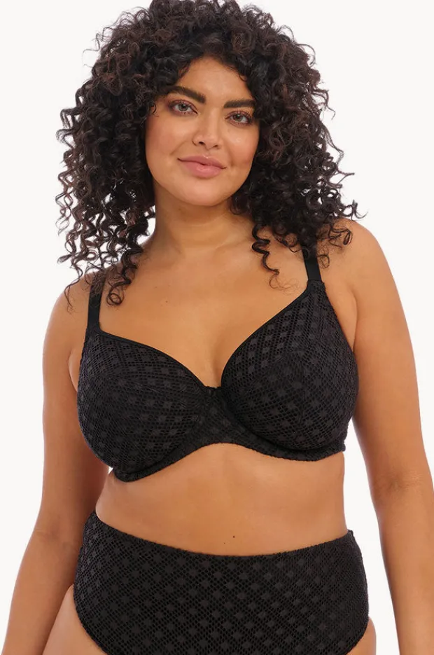 Bikini Tops|Elomi Bazaruto H Cup Plunge Bra Black
