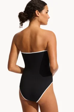 One Pieces|Seafolly Beach Bound DD Cup Bandeau One Piece Black