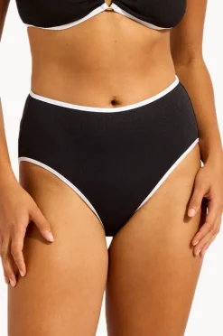 Bottoms|Seafolly Beach Bound High Waisted Pant Black