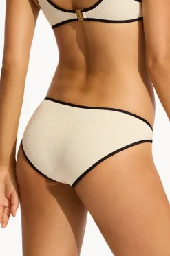 Bottoms|Seafolly Beach Bound Ring Side Hipster Ecru