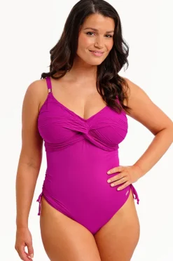 One Pieces|Fantasie Beach Waves F Cup Twist Front One Piece Fuchsia