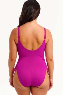 One Pieces|Fantasie Beach Waves G Cup Twist Front One Piece Fuchsia