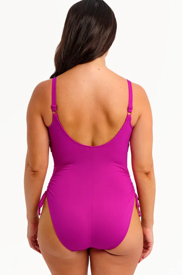 One Pieces|Fantasie Beach Waves G Cup Twist Front One Piece Fuchsia