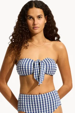 Bikini Tops|Seafolly Bella Bandeau Marine