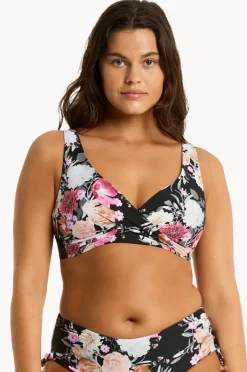 Bikini Tops|Sea Level Belle Cross Front Bra Black