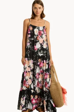 Dresses|Sea Level Belle Tiered Maxi Sundress Black