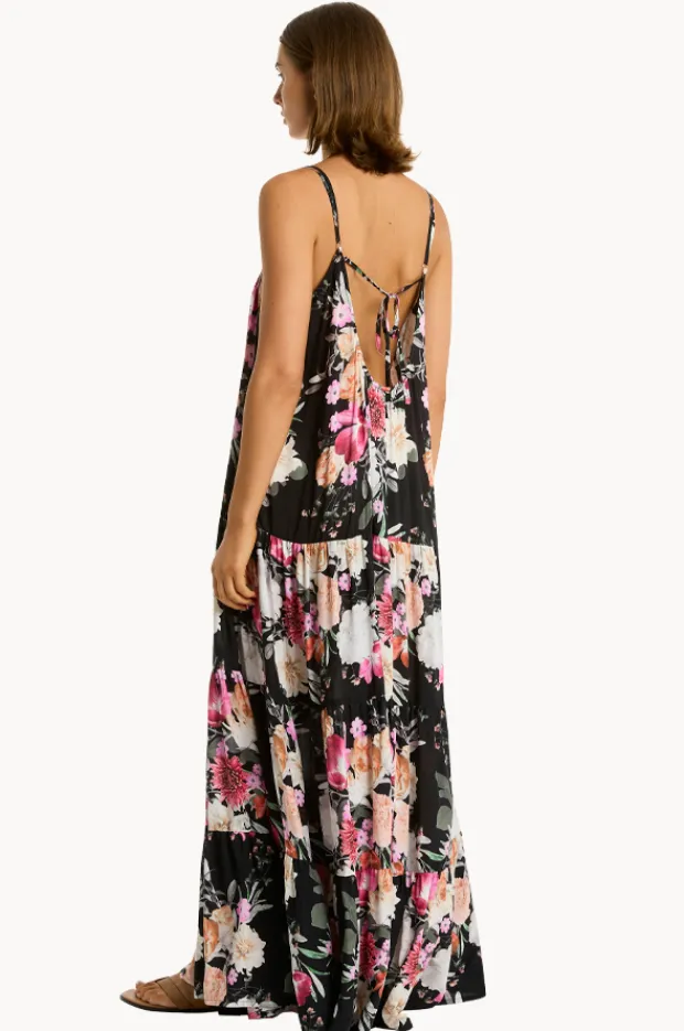 Dresses|Sea Level Belle Tiered Maxi Sundress Black