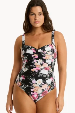 One Pieces|Sea Level Belle Twist Front One Piece Black