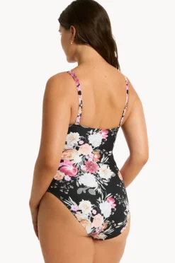 One Pieces|Sea Level Belle Twist Front One Piece Black