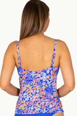 Tankini Tops|Baku Biarritz D/E Cup Wrap Tankini Separate Sapphire