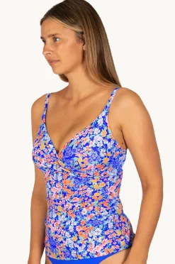 Tankini Tops|Baku Biarritz D/E Cup Wrap Tankini Separate Sapphire