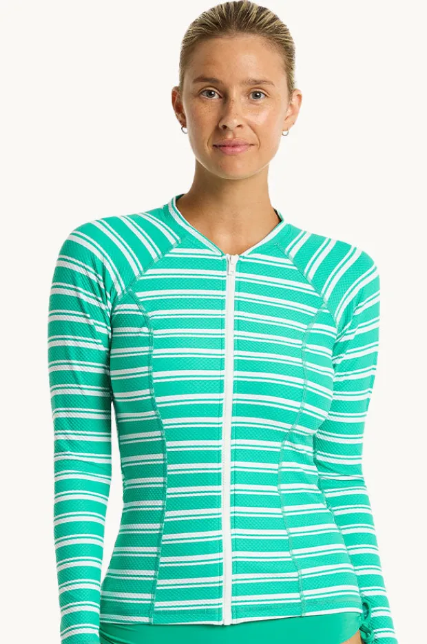 Rashies & Sunsuits|Sea Level Biarritz Long Sleeve Suntop Evergreen
