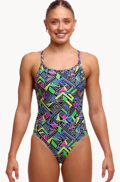 One Pieces|Funkita Bits Of Peace Diamond Back One Piece Black/multi