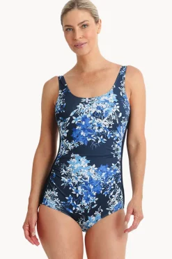 One Pieces|Poolproof Blissful Pintuck One Piece Navy